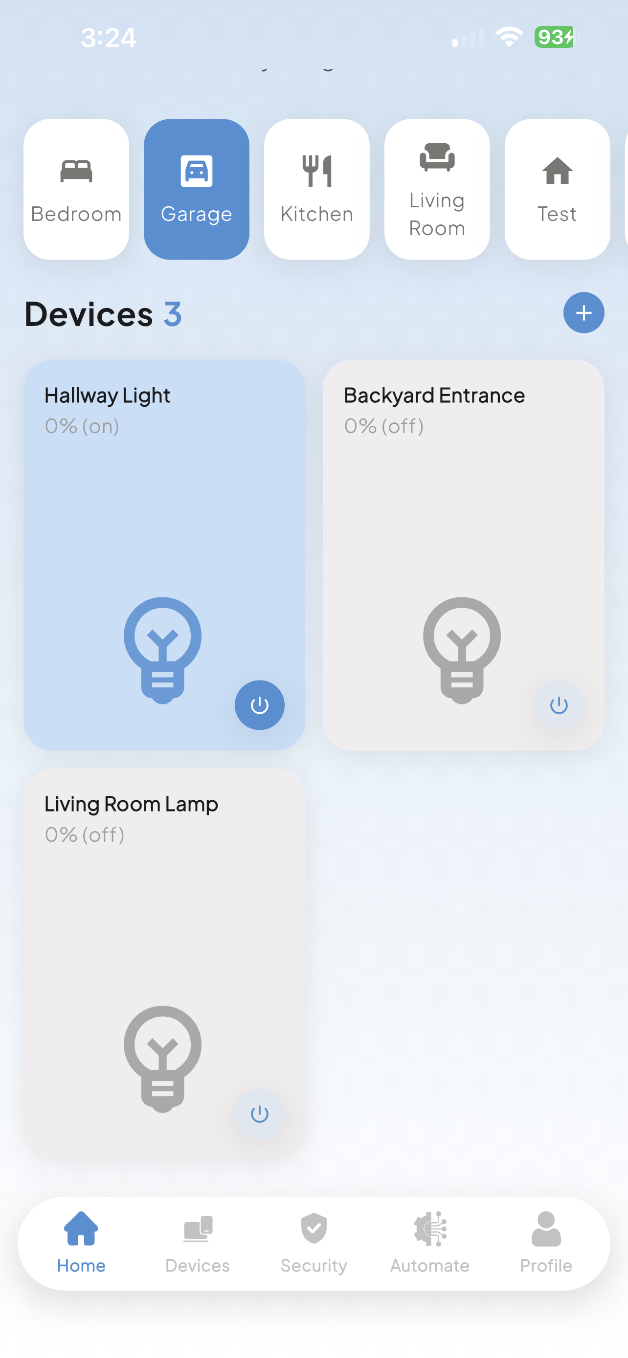 Device control - Manage lights, thermostats, and smart outlets by room